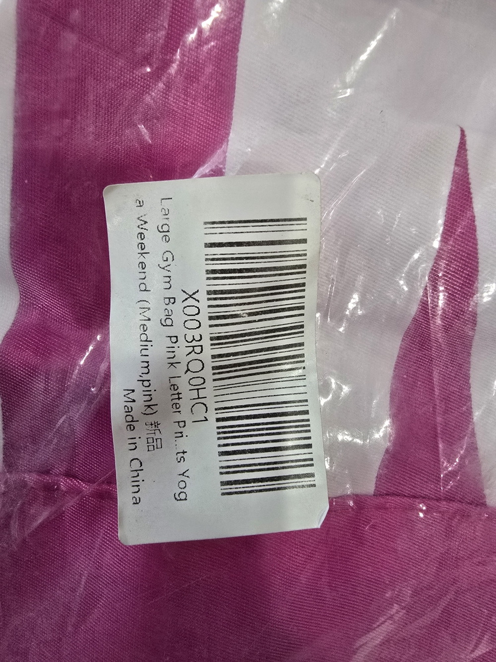 Pink Duffle Bag